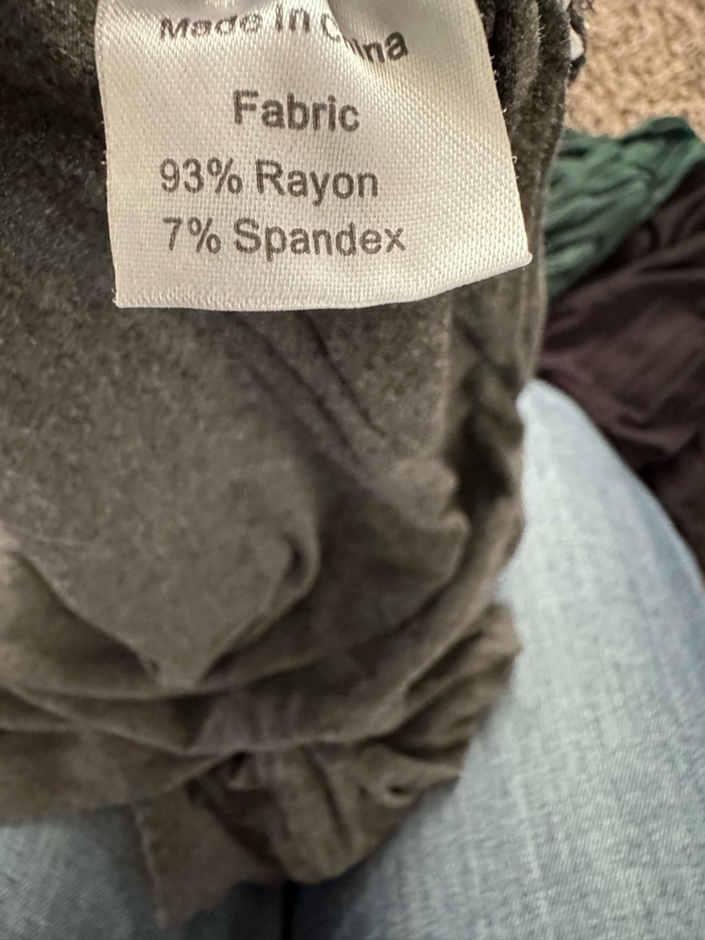 Maternity Short-Sleeve Tunic - Gray, Olive, Teal, Black - Picture 3 of 3